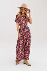 Savannah maxi-jurk met open rug